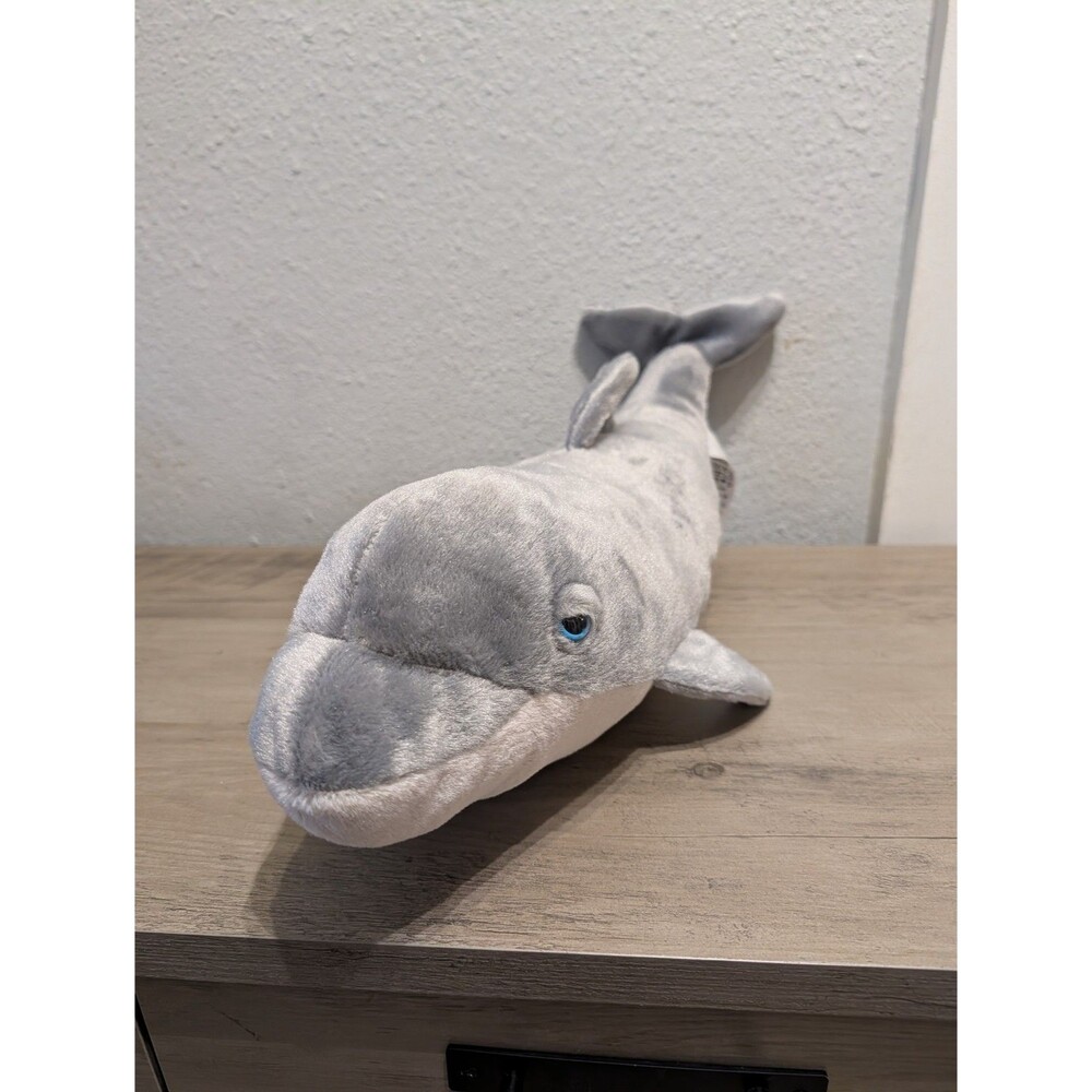 Disney Store Gray Dolphin Plush Blue Eyes Stuffed Animal ShopDisney